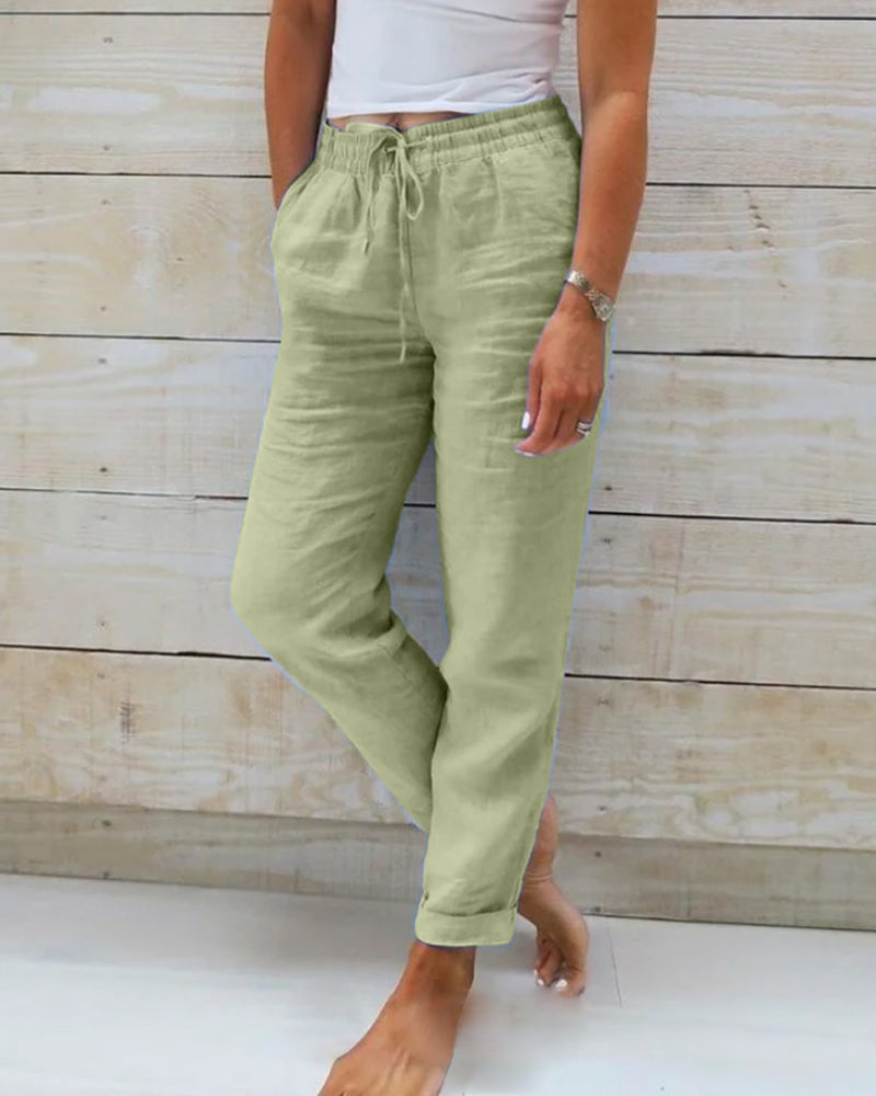 Cecilia® - Casual Linnen Dames Broek