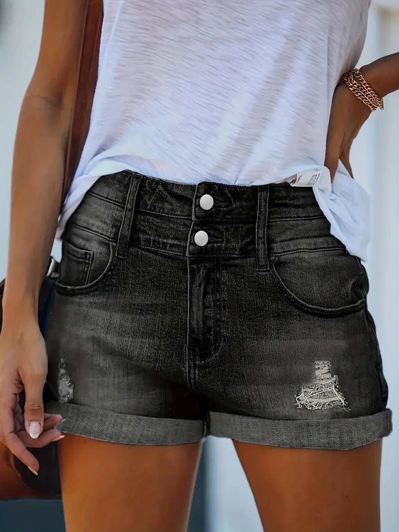 Unna® - Zerrissene Denim Shorts