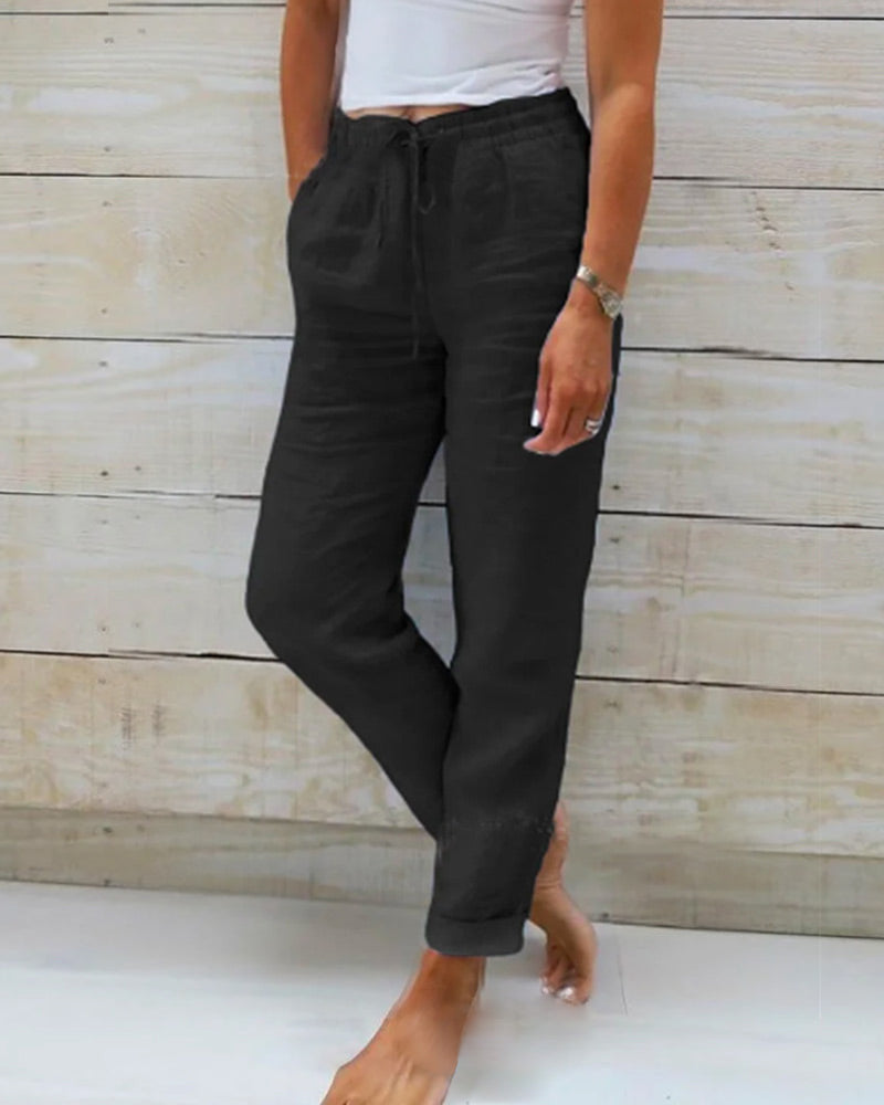 Cecilia® - Casual Linnen Dames Broek