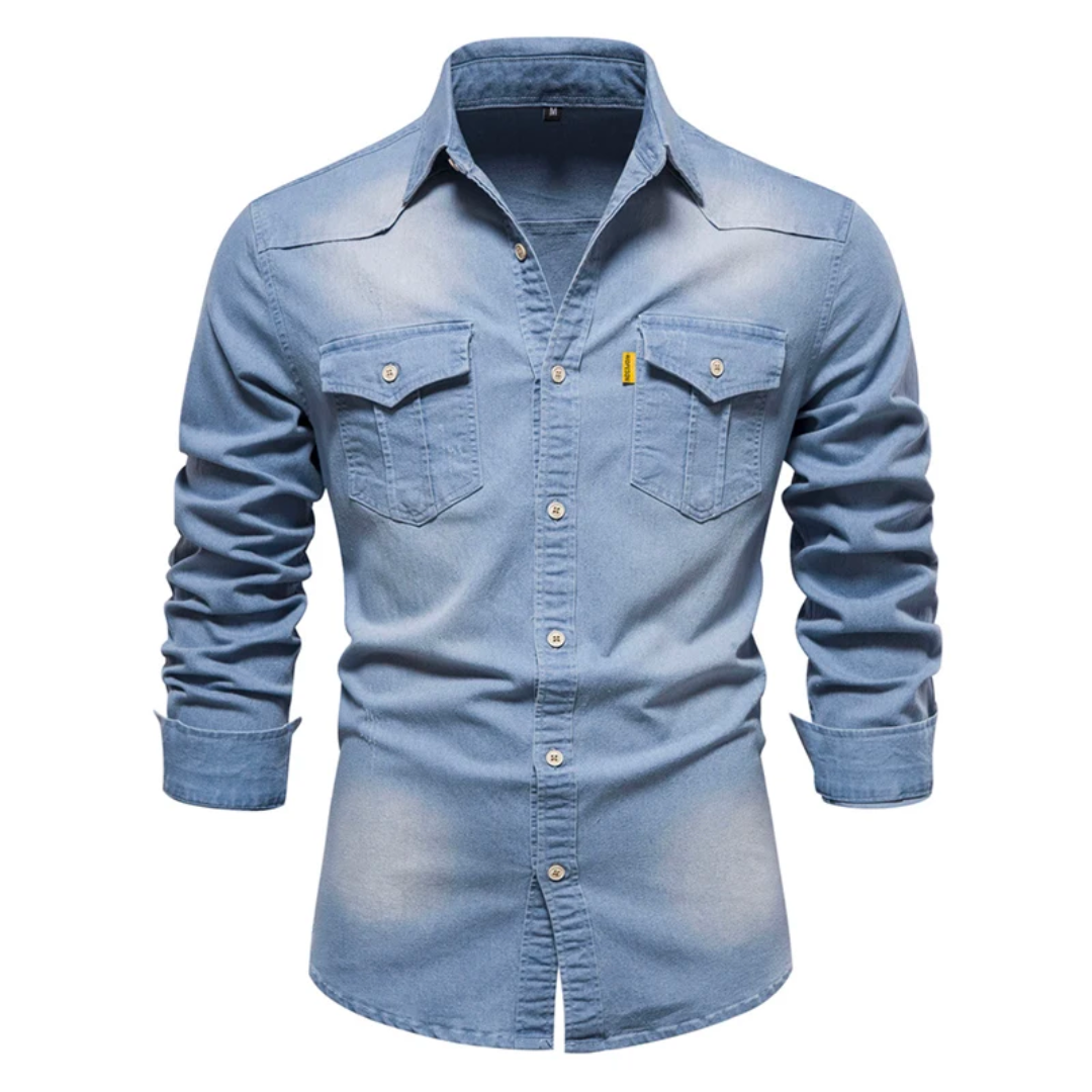 Mick® - Stijlvolle Denim Heren Overhemd