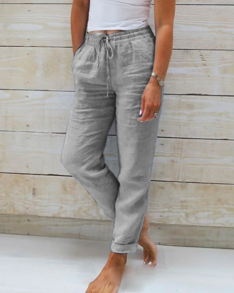 Cecilia® - Casual Linnen Dames Broek