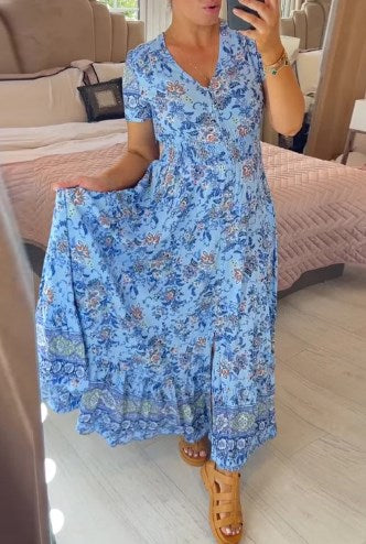 Elvira® - Comfortabele Zomer Jurk met V-hals