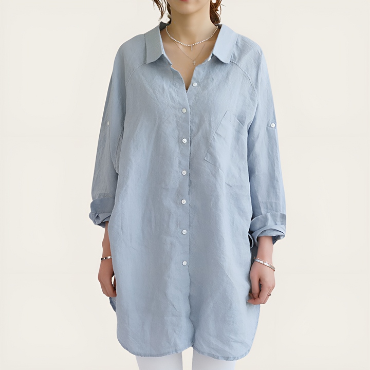 Maxima® - Oversized Linnen Shirt voor Vrouwen