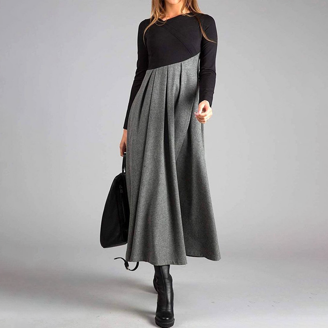 Cora® - Elegantes Maxikleid mit langen Ärmeln