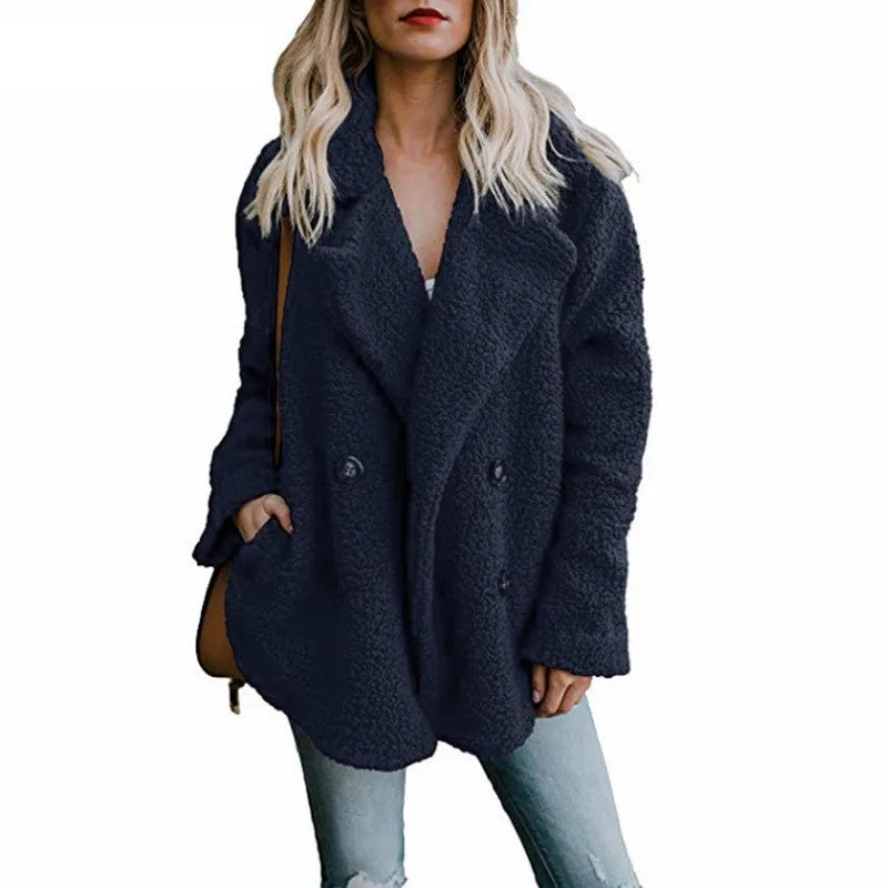 Coat Women Faux Fur Coats Long Sleeve Fluffy Fur Jackets Winter Warm Female Jacket Oversized Women Casual Winter Coat 2021
