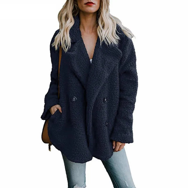 Coat Women Faux Fur Coats Long Sleeve Fluffy Fur Jackets Winter Warm Female Jacket Oversized Women Casual Winter Coat 2021
