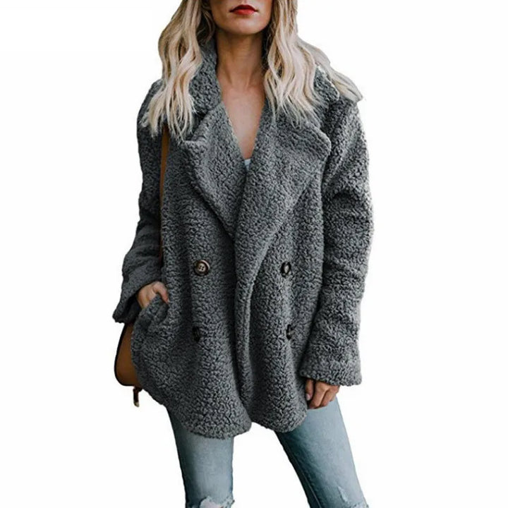 Coat Women Faux Fur Coats Long Sleeve Fluffy Fur Jackets Winter Warm Female Jacket Oversized Women Casual Winter Coat 2021