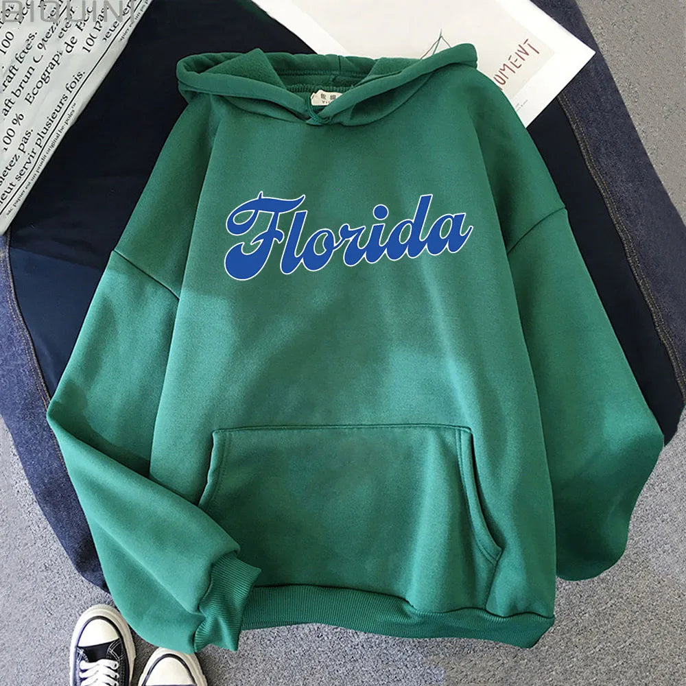 Luca® – Unisex Punk Grafik Hoodie mit Florida Schriftzug