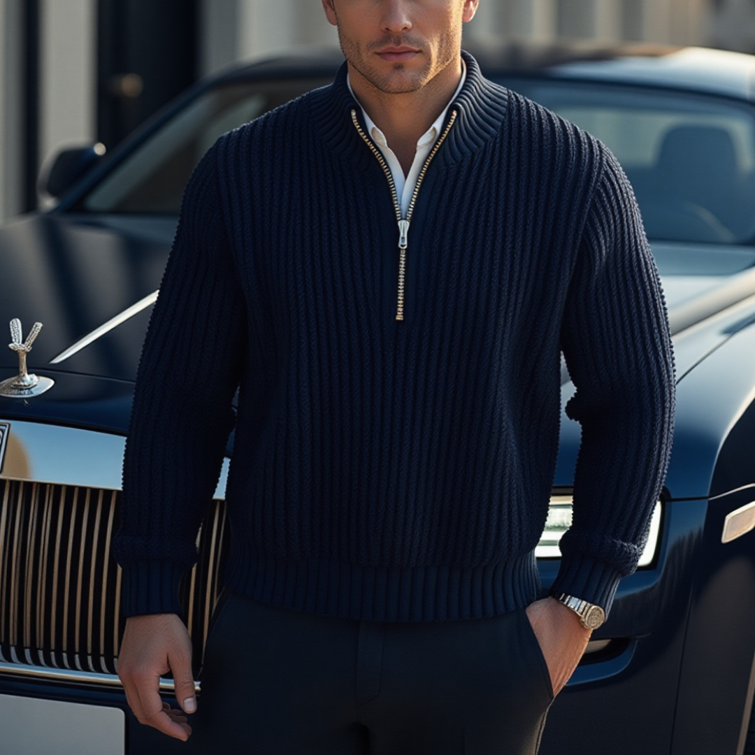 Ludger® - Stilvoller Warmer Pullover mit Reißverschluss