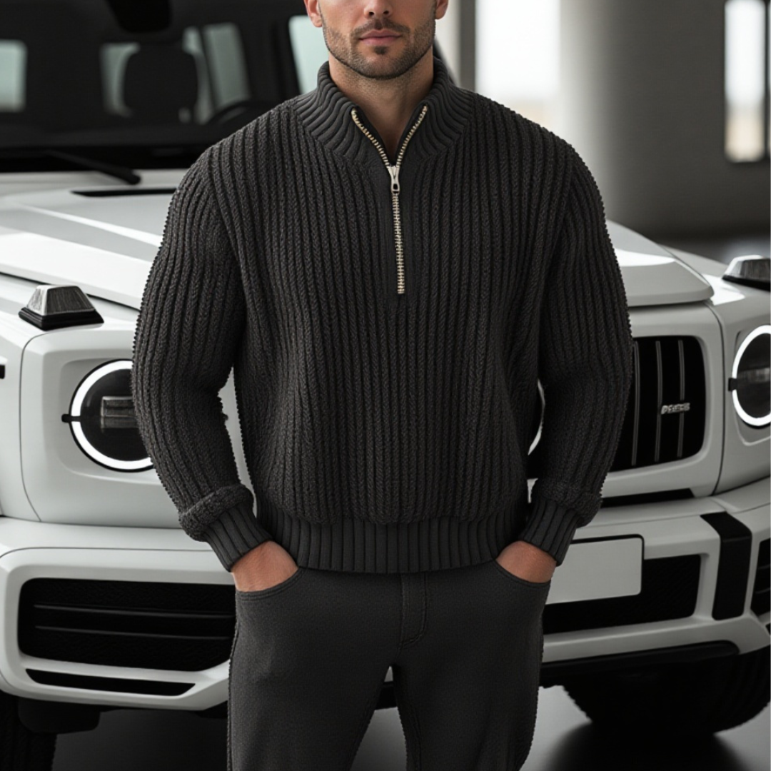 Ludger® - Stilvoller Warmer Pullover mit Reißverschluss