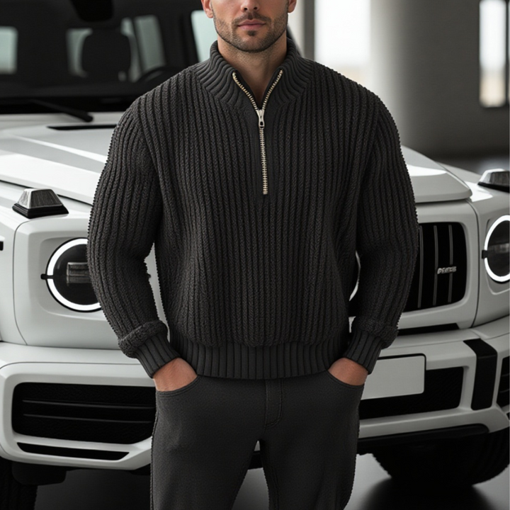Ludger® - Stilvoller Warmer Pullover mit Reißverschluss