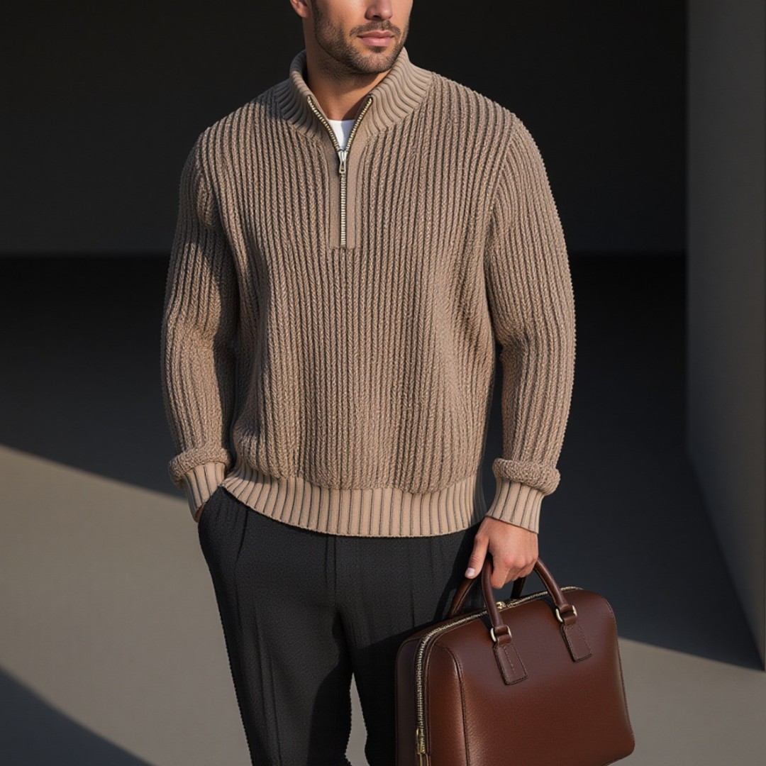 Ludger® - Stilvoller Warmer Pullover mit Reißverschluss
