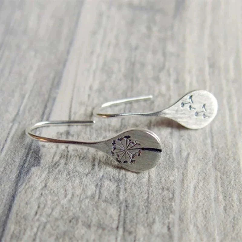 925 Sterling Silber Pusteblumen Ohrringe