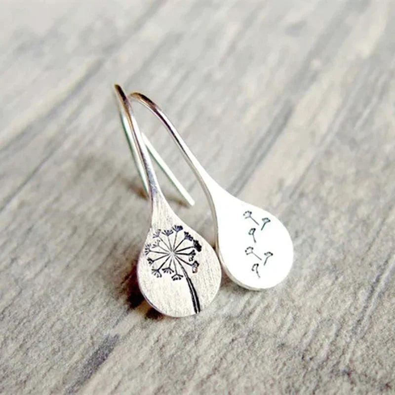 925 Sterling Silber Pusteblumen Ohrringe