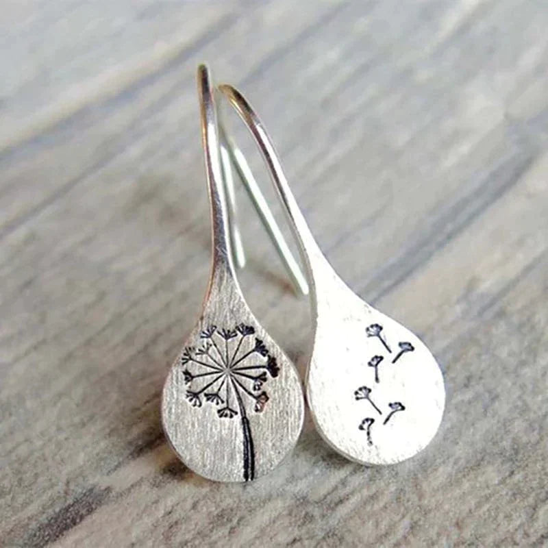 925 Sterling Silber Pusteblumen Ohrringe