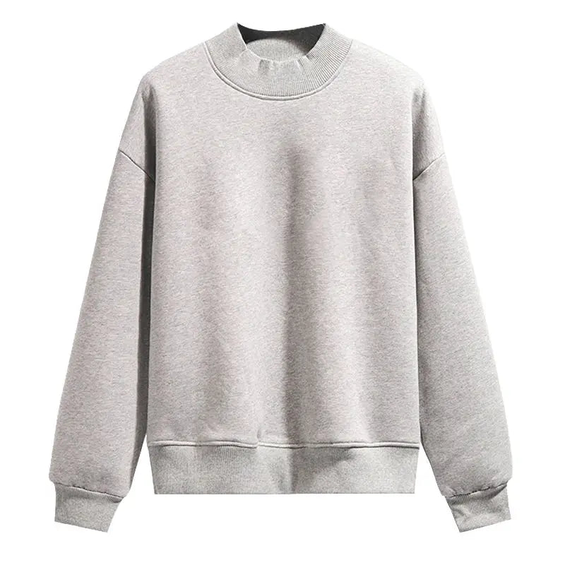 Lena® – Damen Fleece Pullover Sweatshirt mit Rollkragen