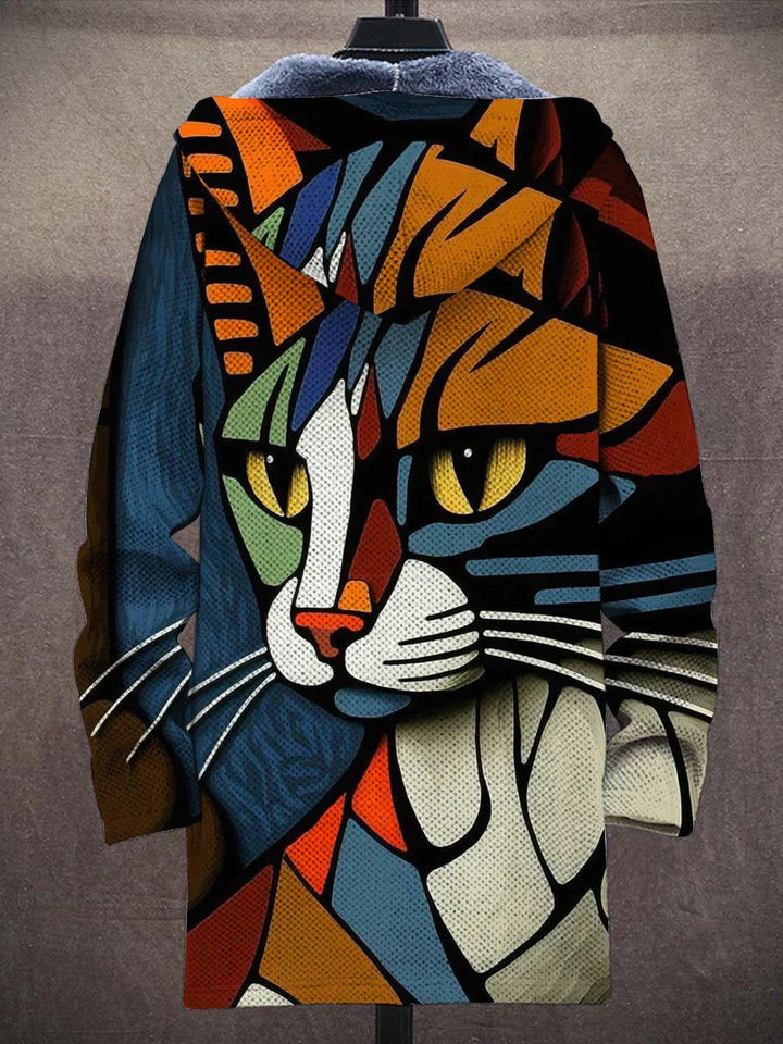 Charlie® - Stylische Warme Fleecejacke mit Katzenprint