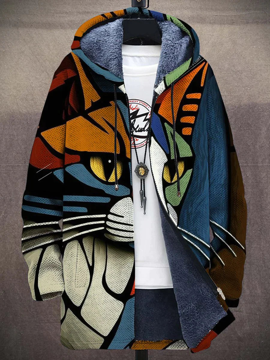 Charlie® - Stylische Warme Fleecejacke mit Katzenprint