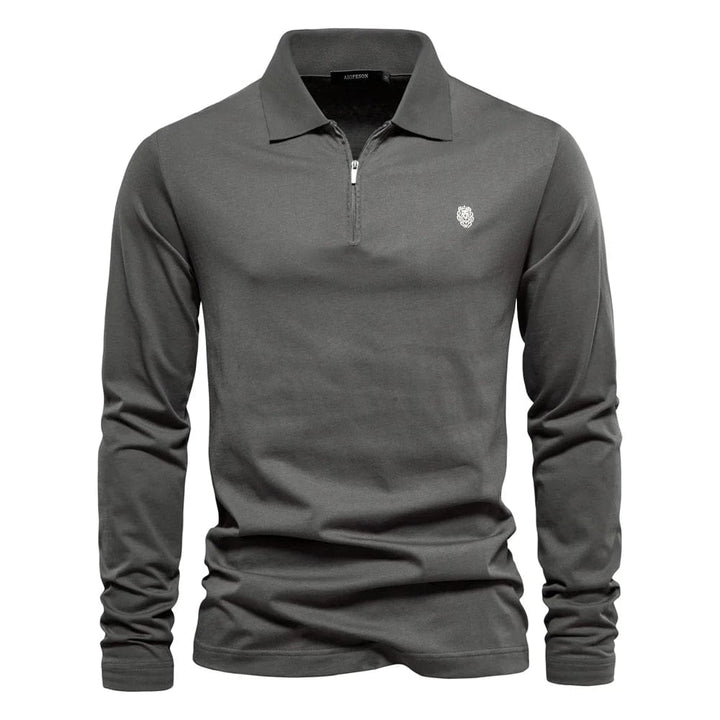 Reinier® - Unifarbenes Luxus-Poloshirt