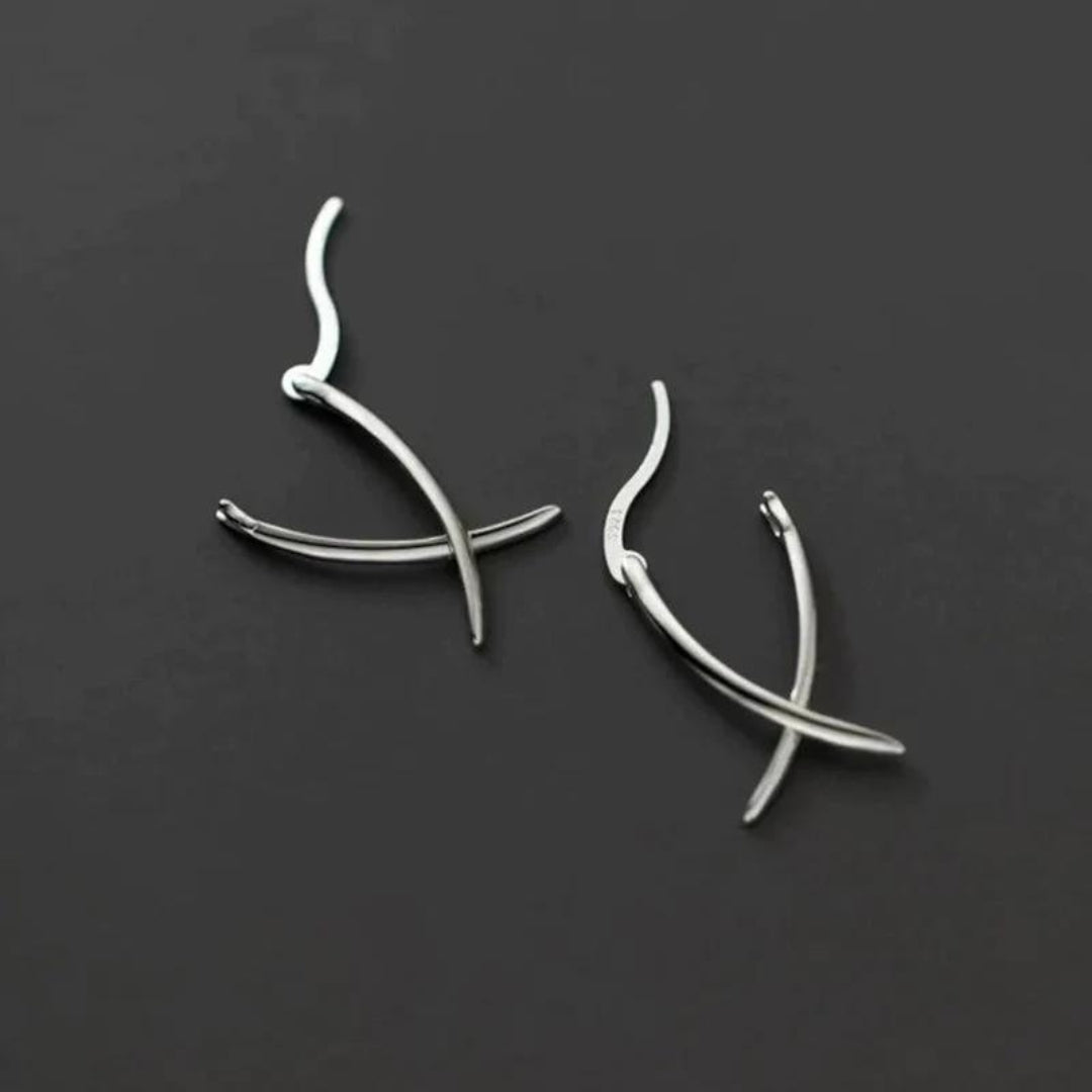 Four You ™ - Zilveren Kruis Oorbellen - 50% Korting - Four Kids