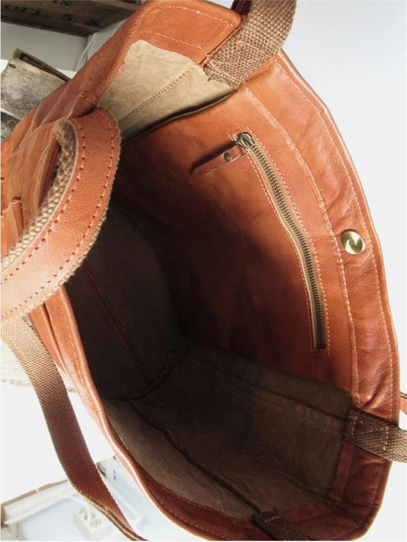 LuxeLeer® | Vintage Leren Schoudertas voor Vrouwen - Winkeltje van Anouk