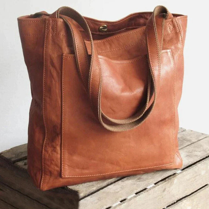 LuxeLeer® | Vintage Leren Schoudertas voor Vrouwen - Winkeltje van Anouk