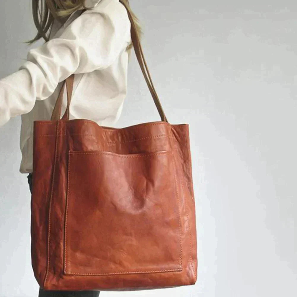 LuxeLeer® | Vintage Leren Schoudertas voor Vrouwen - Winkeltje van Anouk