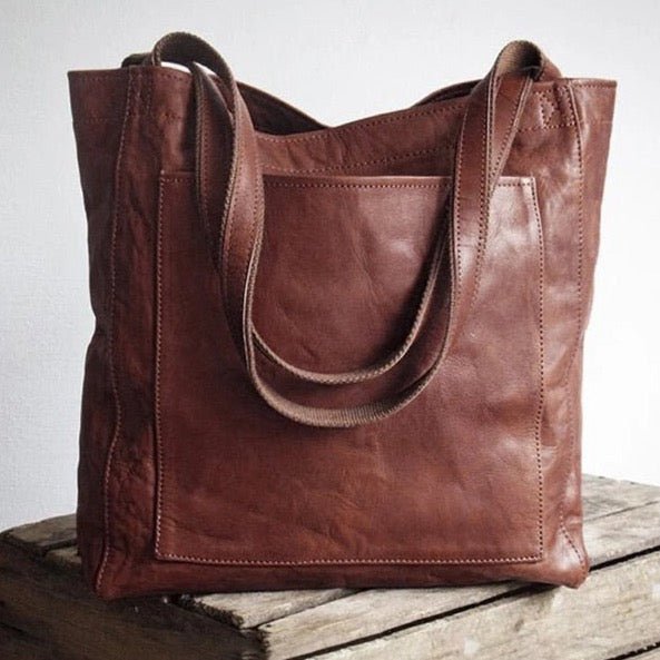 LuxeLeer® | Vintage Leren Schoudertas voor Vrouwen - Winkeltje van Anouk